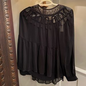 Daniel Rainn Black 100% rayon blouse new with tags